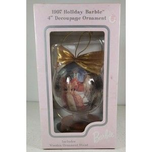 1997 HOLIDAY BARBIE DECOUPAGE ORNAMENT' KMART EXCLUSIVE